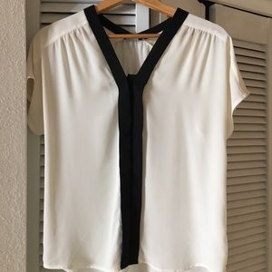 Black and white blouse